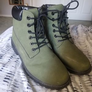 Olive Green Combat Boots